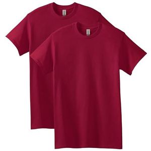 Gildan Heren Shirt (Pack van 2), Kardinaal Rood, XXL