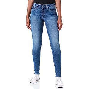 Calvin Klein Jeans Skinny broek met halfhoge taille voor dames, Blauw, 24W / 30L