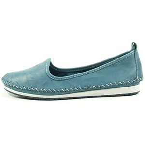 Andrea Conti Mocassins, ballerina's voor dames 0027449-2, grootte:41, kleur:Blauw