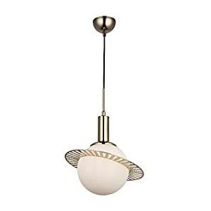 Homemania 1553-80-11 Hanglamp, kroonluchter, plafondlamp, glas, metaal, goud, 20 x 20 x 95 cm, 1 x E27, Max 40 W