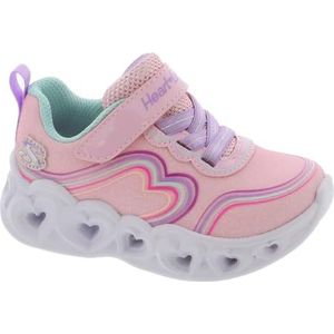Skechers Lights-Retro Hearts Sneaker voor meisjes, Link Roze/Multi, 19 EU