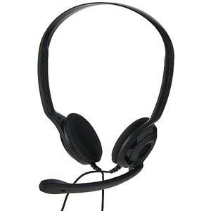 Sennheiser PC 5 chat, headset voor internetcommunicatie, e-learning en gaming, microfoon met ruisonderdrukking, voor casual gaming, laag gewicht, hoog comfort, minimalistisch, zwart