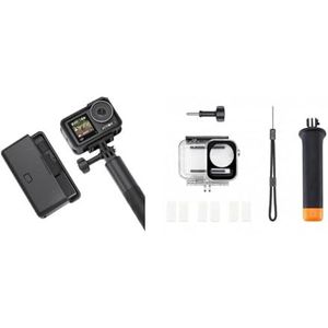 DJI Osmo Action 3 Adventure-combo - 4K HDR actiecamera, waterdicht, 10-bits Kleurdiepte, HorizonSteady, accuhouder, verlengstang, vlogcamera voor YouTube & Osmo Action-duikaccessoireset