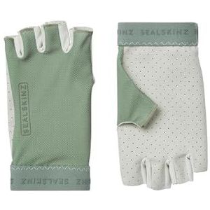 SEALSKINZ Brinton Geperforeerde vingerloze palmhandschoen voor koud weer voor dames, groen, XL