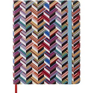 Moleskine - 12 maanden wekelijkse planner, wekelijks dagboek 2023, Missoni Limited Edition Planner, multi-color thema, canvas harde hoes, groot formaat 13 x 21 cm