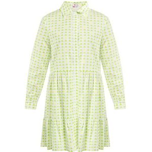 LOMASI Dames midi-jurk met print 19323121-LO01, groen, S, Midi-jurk met print, S