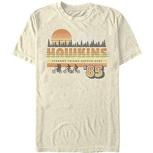 Stranger Things Heren Hawkins Vintage Sunsnet T-shirt met korte mouwen, naturel, XXL, natuurlijk, XXL