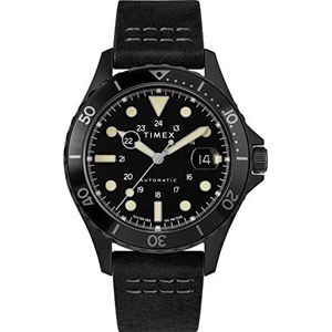 Timex Automatic Watch TW2U10000, Zwart, riem