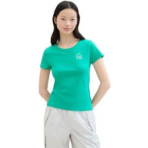 TOM TAILOR Denim T-shirt voor dames, 35363, lichtgroen, XXL