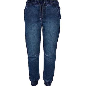 Urban Classics Jongens Knitted Denim Jogpants Shorts Jongens, blauw gewassen, 158 cm