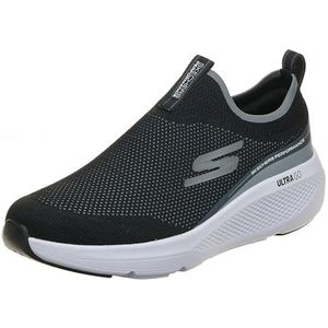 Skechers Heren GO Run Elevate Sneakers, zwart en wit textiel/synthetisch, 6 UK, Zwart en wit textiel synthetisch, 6