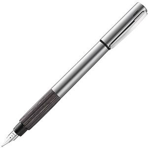 LAMY Accent 096 Vulpen van aluminium met verwisselbare handgreep van bruin hout en stalen veer, Fed...