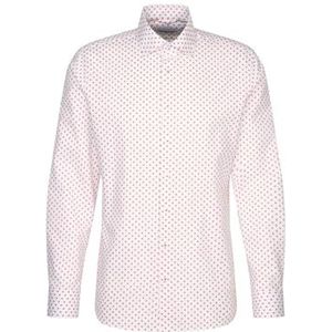 Seidensticker Men's Shaped Fit Shirt met lange mouwen, rood, 39, rood, 39