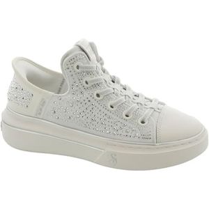 Skechers Dames Snoop ONE Rhine-Stoned Sneaker, Wit, 36 UK, Wit, 39 EU