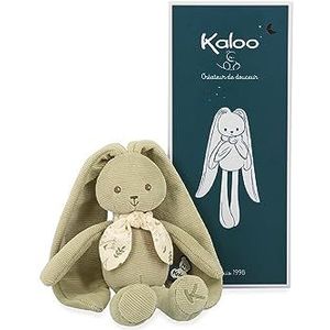 Kaloo K218014 Lapinoo - Groene konijnenpop - Baby kleine corduroy pluche - 25 cm - ultrazacht materiaal - geschenkdoos - 0 maanden +, K218014