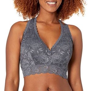 Cosabella Dames Say Never Curvy Racie Racerback Bralette Plunge BH, Antraciet, M