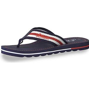 s.Oliver Dames 5-5-27113-32 833 slippers, Blauw Navy Wht Rood 833, 39 EU