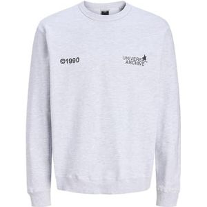 JACK & JONES Jcoscope Graphic Sweat Crew Neck, wit melange., M