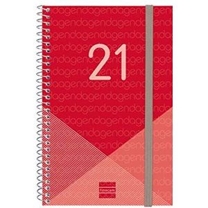 Finocam - Kalender 2021 weekoverzicht spiraal jaar rood catalaans