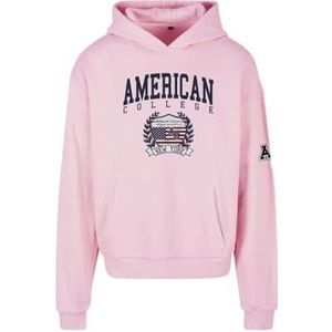 AMERICAN COLLEGE USA American College Sweatshirt met capuchon voor heren, Roze, XXL