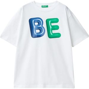 United Colors of Benetton T-shirt voor kinderen en jongeren, Wit, 140