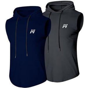 MEETWEE - Tanktop - Grijs - Mouwloos Sportshirt voor Heren - Ademend