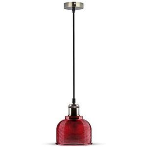 Hanglamp kristal rood hoogte x breedte x diepte: 145 mm x 160 mm x 1050 mm E27