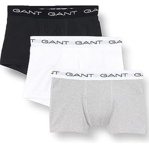 GANT Heren Trunk 3-pack boxershorts, grijs melange, standaard, gemengd grijs