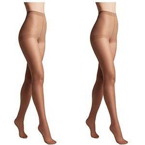 Conte elegant 2-pack duurzame semi-matte damespanty - dunne damespanty met gemarkeerde slip - glad SOLO 20 kleur bruin maat 4 Bruin Maat 4