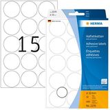 HERMA 2270 multifunctionele etiketten/markeerpunten rond (Ø 32 mm, 32 vellen, papier, mat) zelfklevend, permanent markerende stippen voor handschrift, 480 puntstickers, Wit