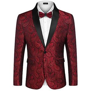 Coofandy Blazer voor heren, Rood, M