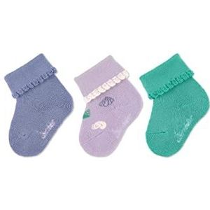 Sterntaler Uniseks kinderen baby 3-delig uni+schelpsokken, lila, normaal, paars