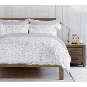 Homemania 013576 Mandy beddengoedset voor bed, wit/violet, 150 x 200 cm