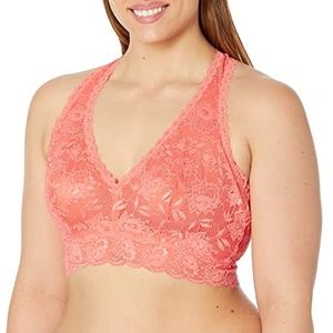 Cosabella Dames Say Never Curvy Racie Racerback Bralette Plunge BH, Coral Breeze, XS