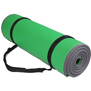 BalanceFrom BFGP-10GR GoFit All-Purpose 10mm Extra Dikke Hoge Dichtheid Anti-Slip Oefening Pilates Yoga Mat Met Draagriem