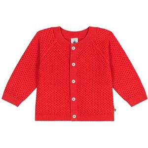 Petit Bateau Gebreid vest voor meisjes, Rood, 18 Maanden