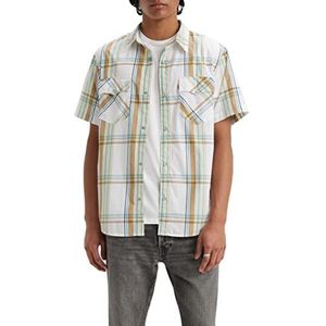 Levi's Ss Relaxed Fit Western Shirt Mannen, Waab Plaid Mustard Olive, L