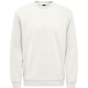 ONLY & SONS Onsconnor Reg Crew Neck Sweat Noos Sweatshirt voor heren, cloud dancer, S