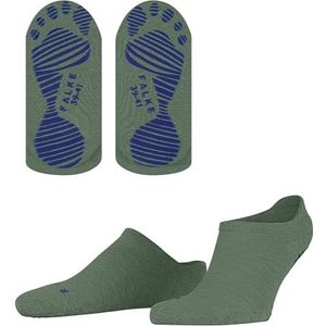 FALKE Unisex Cool Kick zachte, sneldrogende sneakersokken zonder motief ademend met noppendruk anti-slip 1 paar pantoffelsokken, groen (Sage 7538), 35-36