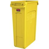 Rubbermaid Commerciële Producten Geventileerd Slim Jim Rubbish Bin Afval Receptakel, 87 L, Geel, 1