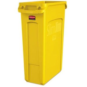 Rubbermaid Slim Jim met luchtsleuven 87 ltr, geel (VB227963)