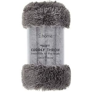 Catherine Lansfield Knuffelige hoogpolige deken 150 x 200 cm, antraciet