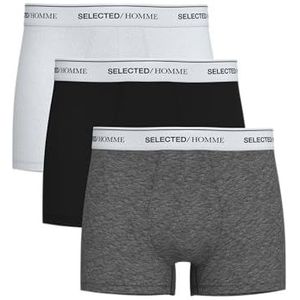 SELECTED HOMME Boxershorts voor heren, verpakking van 3 stuks, Wit/Detail: mix Body - Wb1 - Wit, L