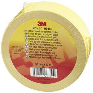 3M 9545NY50 Scotch 9545N geïmpregneerde textieltape, 50 mm x 50 m, 0,3 mm, geel