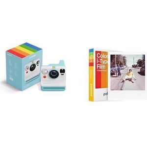 Polaroid - Now Generatie 3 - Instant Camera + Kleurenfilm (8 filmpakket) - Arctisch Blauw