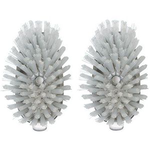 OXO Stalen zeepdispenser, afwasborstel navullingen, 2-pack, 18/8 roestvrij staal, wit, 2 stuks (Pack van 1)