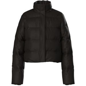 PIECES Pcbee Highneck Cropped Puffer Jacket Mm Jacket voor dames, silver mink, M