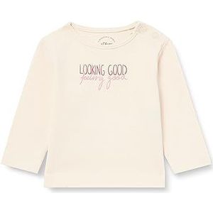 s.Oliver Junior T-shirt voor meisjes, lange mouwen, wit 62, wit, 62 cm