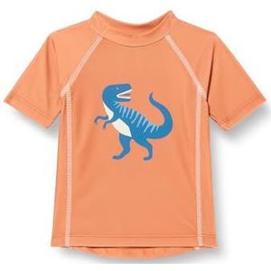 Playshoes Dino Rash Guard T-shirt, uniseks, voor kinderen en jongeren, oker korte dino, 122/128 cm
