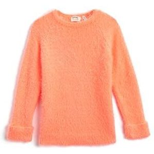 Koton Girls's Basic Sweater in Soft Pile Pullover, neon roze (ny2), 3-4 Jaar